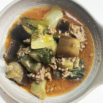 ホットクックで麻婆茄子